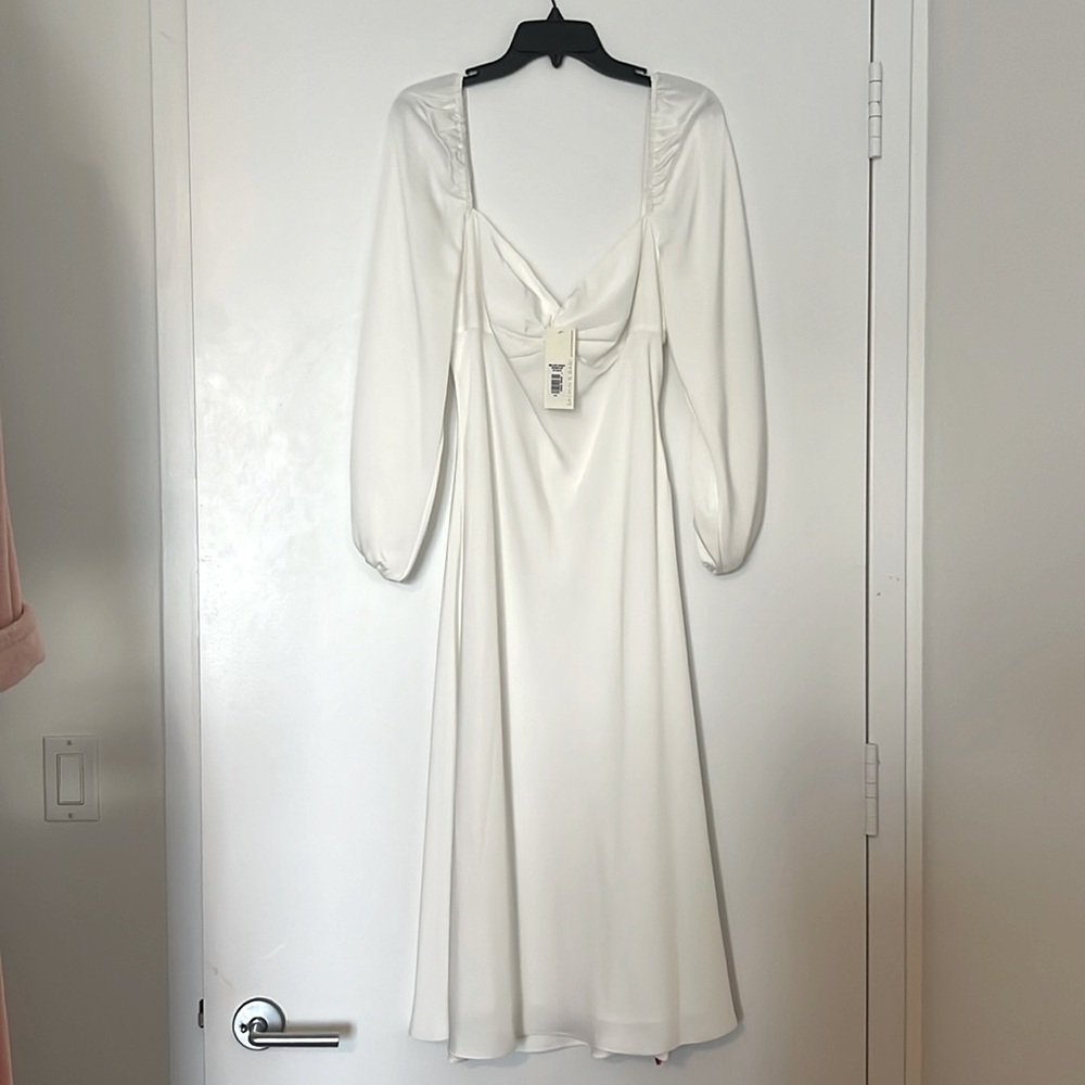 SACHIN & BABI NWT White Melody Dress Midi Wedding Dress size 10